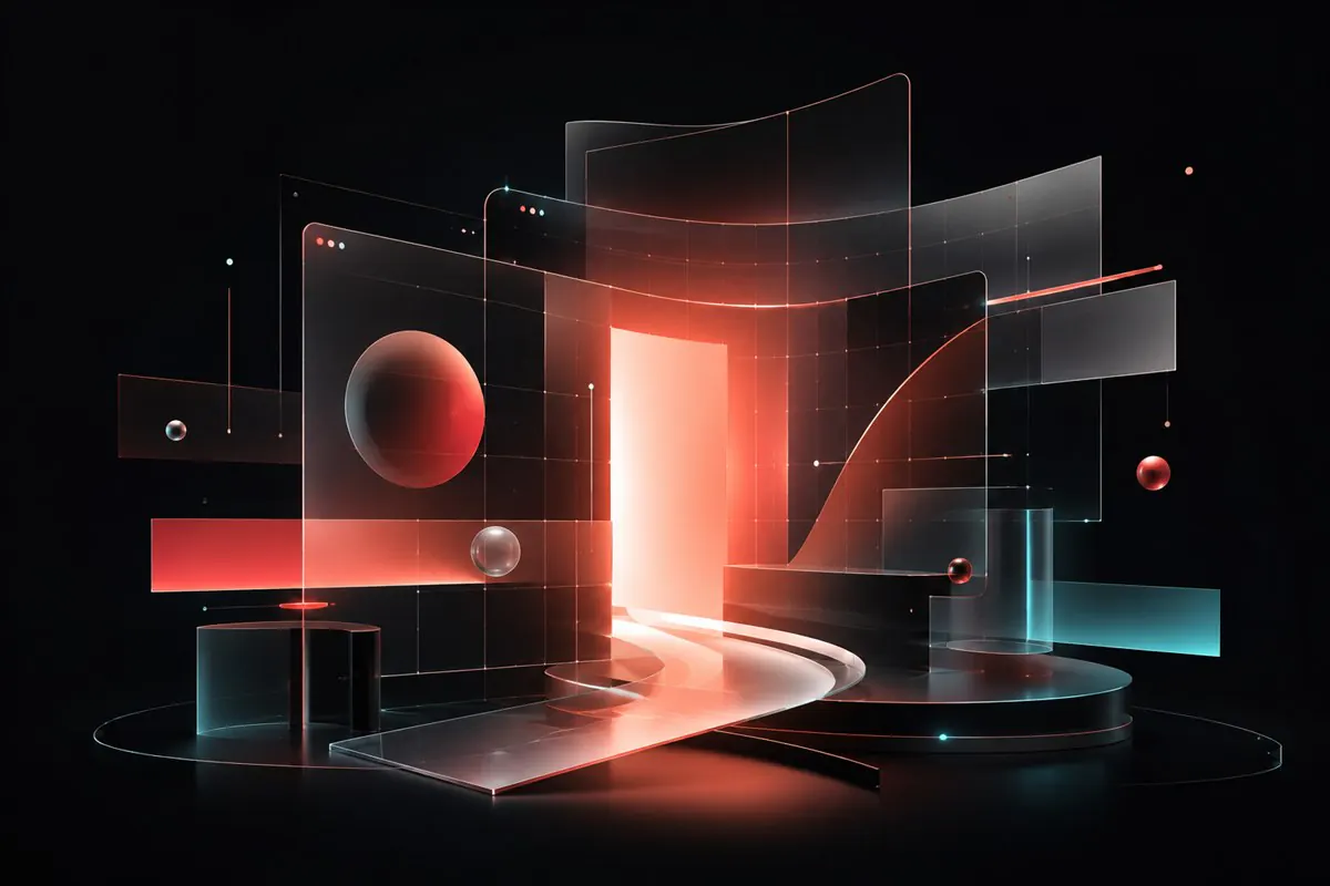 Composition numérique premium illustrant la création d’un site internet sur-mesure